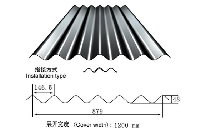 瓦模，加厚波紋板